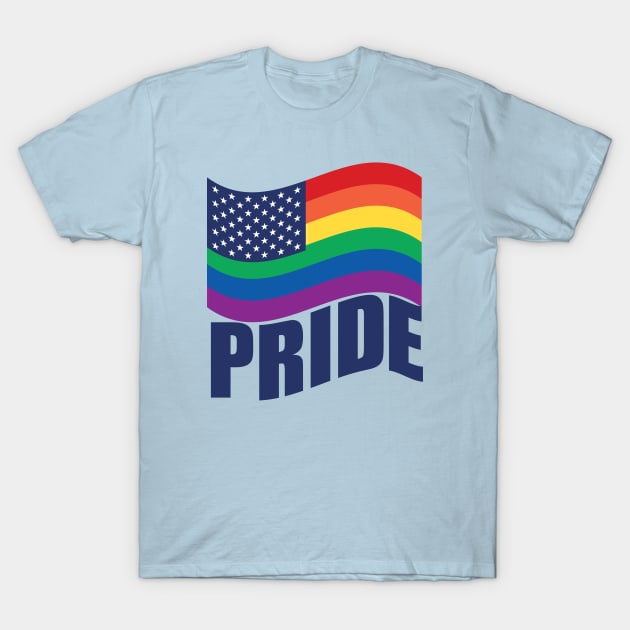 Gay Pride American Flag T-Shirt by epiclovedesigns